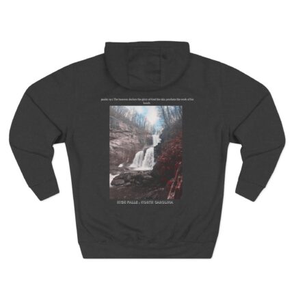 High Falls Hoodie — Scenic Nature Three-Panel Fleece Hoodie